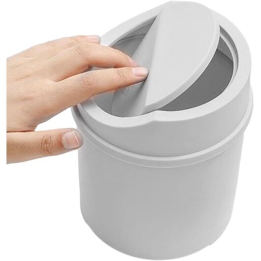 CCYKXA Small Creative Trash Can with Lid for Office - Small Trash Can for Office, Small Wastebasket for Home, Bathroom, Bedroom, Indoors