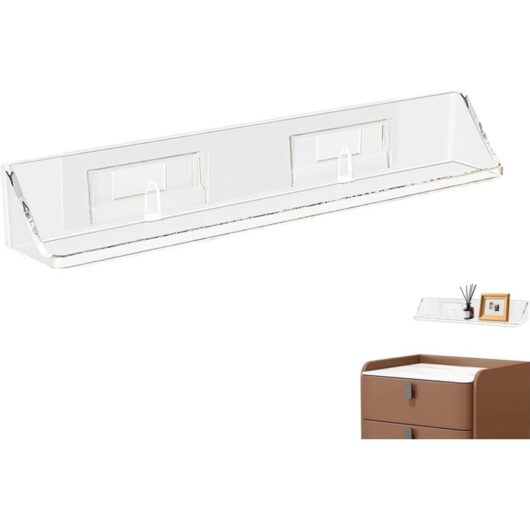 CCYKXA Transparent Wall Shelves Invisible Organizer - Acrylic Bathroom Shelves For Home, Dressing Table, Kitchen, Shower, Bedroom, Perfumes, Cups,