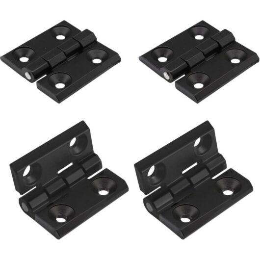Ccykxa - a 4Pcs Zinc Hinges 40x40x5mm, 270 Degree Pivot Heavy Duty Door Hinge, Stainless Steel Exterior Hinge, for Fixed Doors, Small Windows,