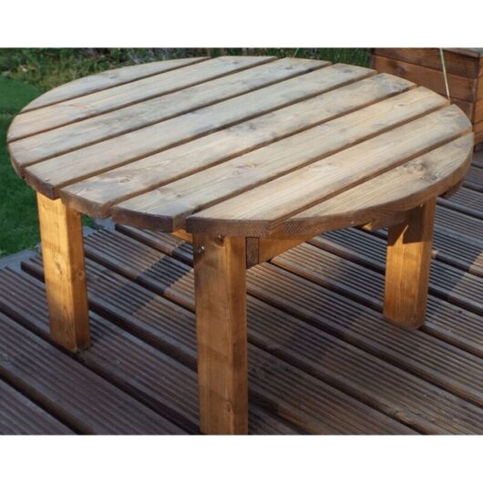 Charles Taylor - Wooden Garden Round Circular Side Coffee Table