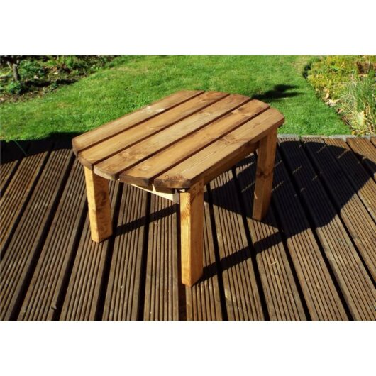 Charles Taylor - Wooden Garden Traditional Side Coffee Table 53cm 79cm 42cm fp