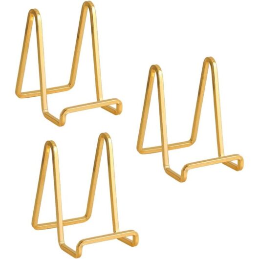 Chevalet Support Presentoir Porte Assiette - 4,5 Pouces Metal Support Assiette Decorative - Support Cadre Photo de Table - Présentoir de Fer pour