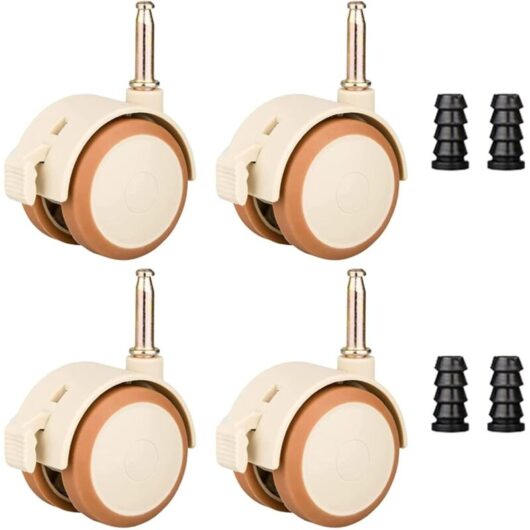 Children's Furniture Casters, 4 Pieces Baby Bed Casters Swivel Casters Crib Casters, for Cribs, Strollers, Chairs - Ccykxa