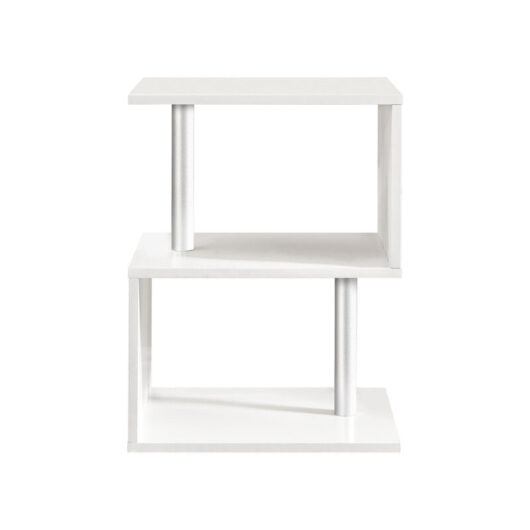 Clipop - Bedside Table, s Shape End Side Table, Nightstand Living Room Bedroom Furniture