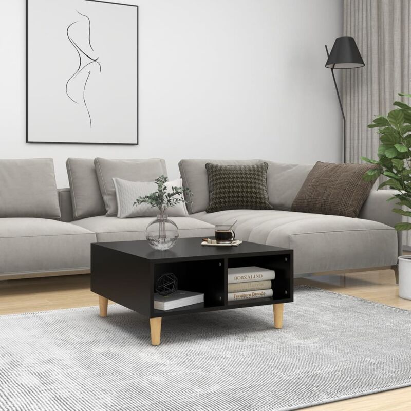 Coffee Table Black 60x60x30 cm Engineered Wood vidaXL