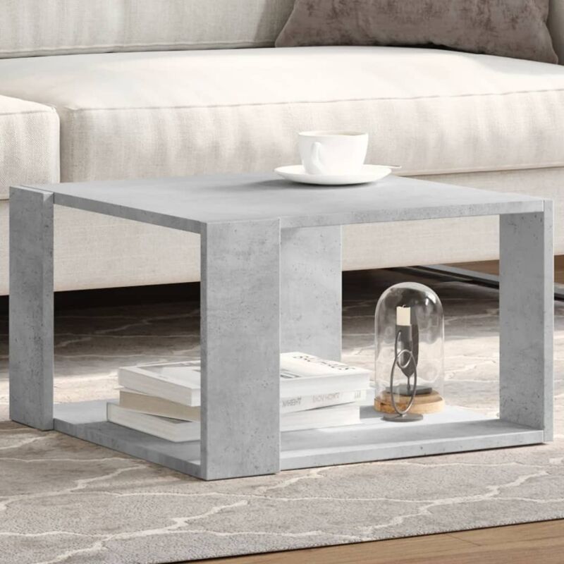 Coffee Table Concrete Grey 51.5x51.5x30 cm Engineered Wood Vidaxl