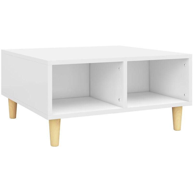 Coffee Table White 60x60x30 cm Engineered Wood vidaXL