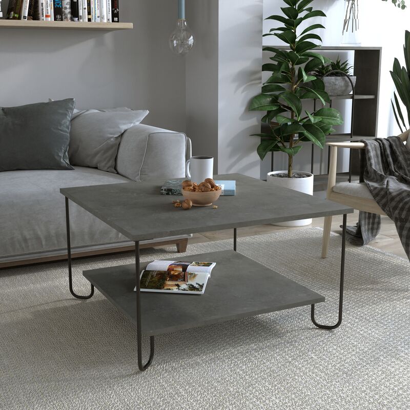 Decortie - Marbo Modern Coffee Table Multipurpose h 45cm - Retro Grey - Retro Grey