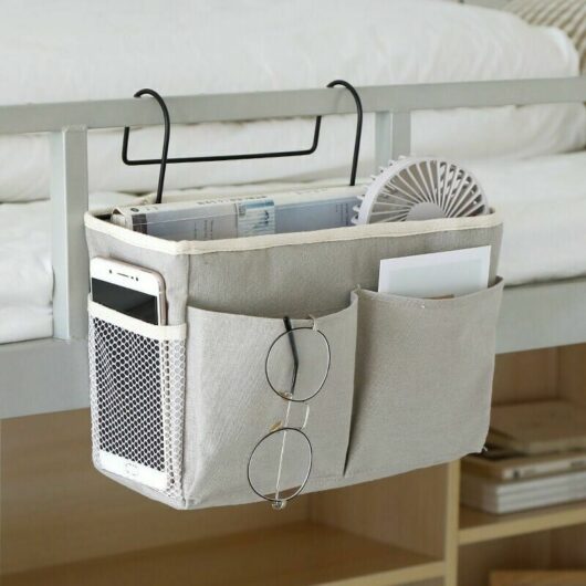 Dpzo - Bed Pocket 1 Piece Bedside Organizer Bag Hanging Bed Storage Organizer Waterproof Bed Pocket Organizer for Dorm Bed Sofa Magazine Glasses
