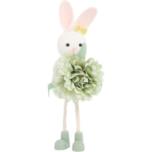 Easter Bunny Figurines - Table and Home Decoration, Gift Idea for Holidays and Season (Green - 1 Piece)
