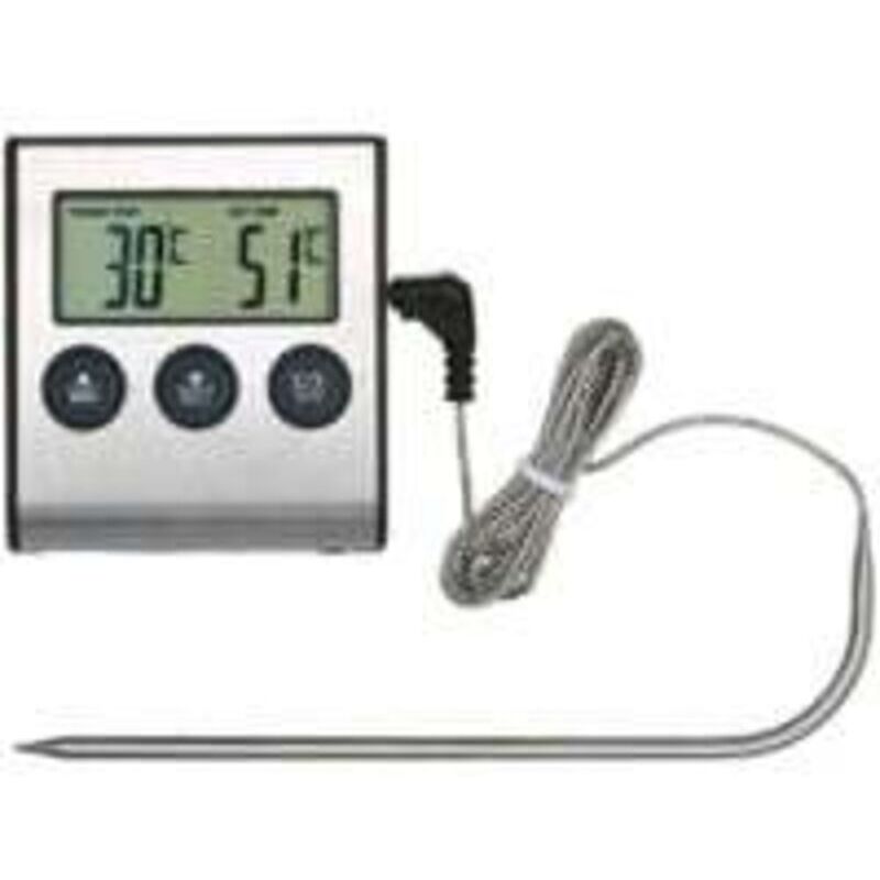 Food Cooking Thermometer 0250°C with Alarm Timer - Temperature Gauge for BBQ Kitchen