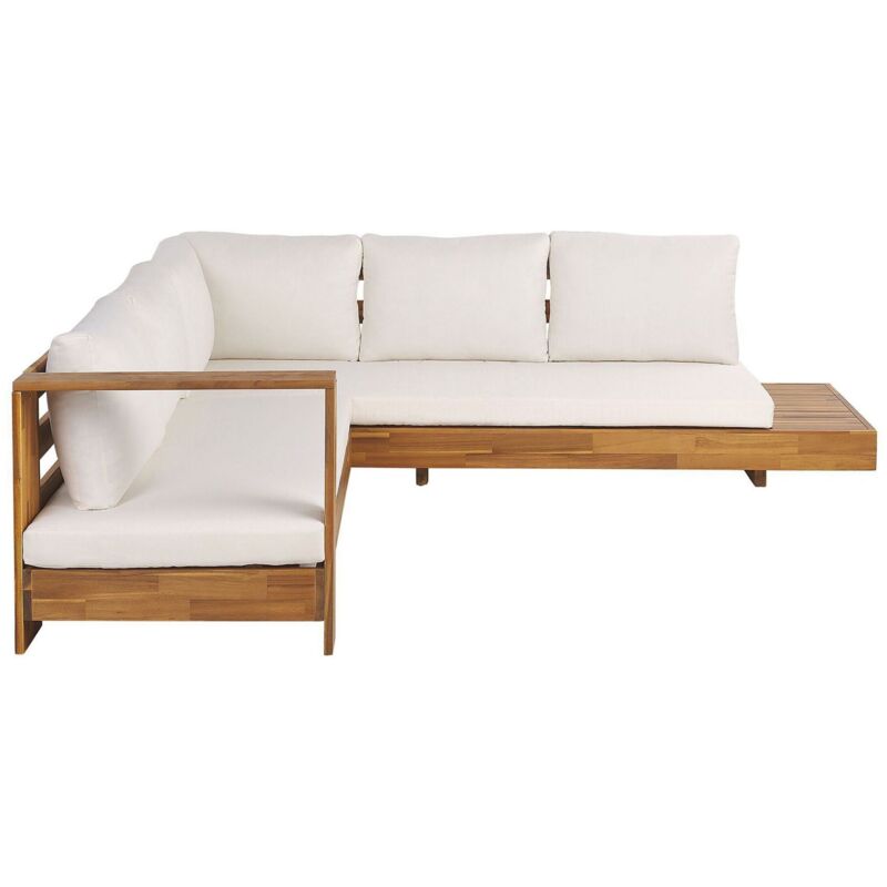 Garden Corner Sofa 5 Seater MARETTIMO Right Hand Certified Acacia Wood Brown