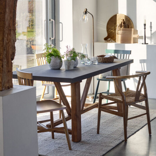 Garden Trading - Chilford Wood Acacia Dining Table Grey Small Indoor Outdoor 1.8m