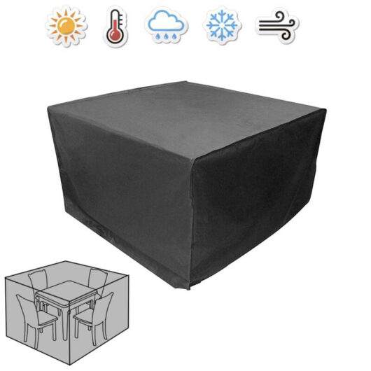 Greenbay - Garden Patio Furniture Square Cover for Rattan Table Square Cube Water Resistant