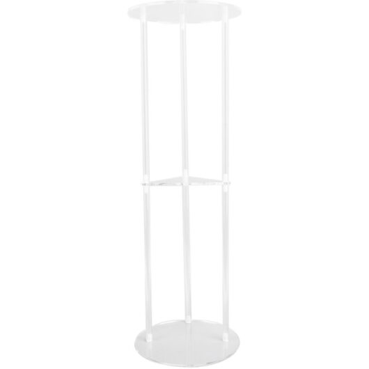 Groofoo - Clear Small Acrylic Drink Table Minimalist Small Round Side Table for Living Room Bedroom Balcony