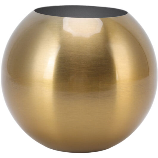 Groofoo - Round Vase Nordic Style Modern Stainless Steel Small Flower Vase Ornament Living Room Office Table Decoration Ancient Gold