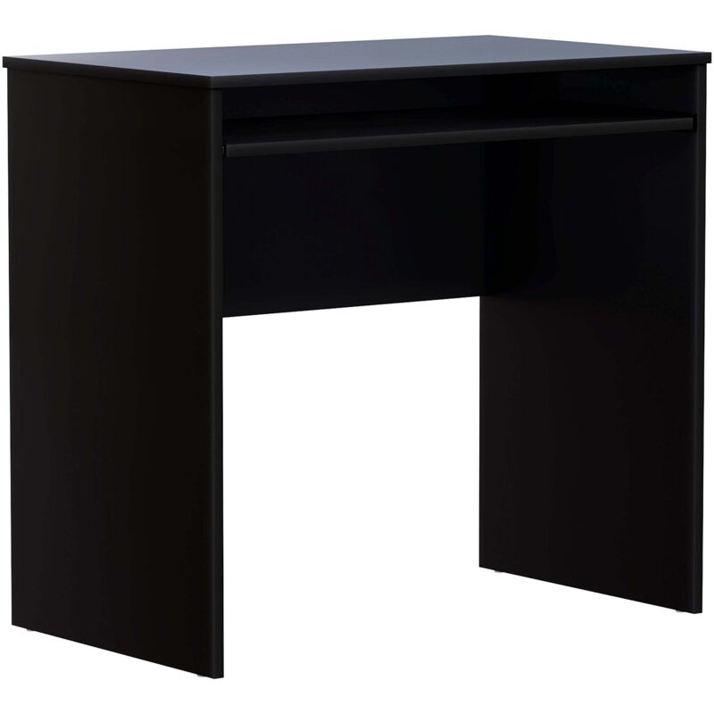 Home Discount - Huby Computer Desk Compact pc Workstation Shelves Storage Home Office Table, Black
