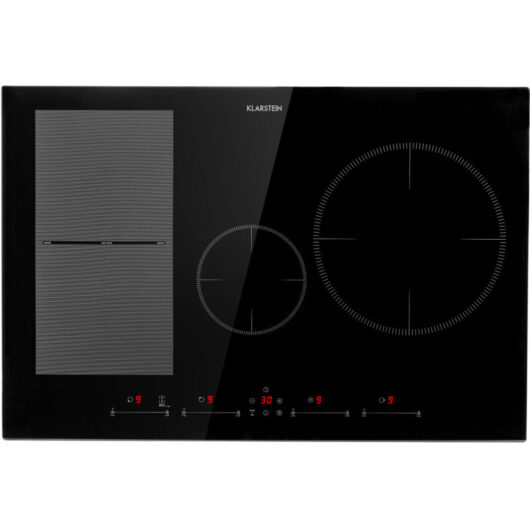 Klarstein - Induction Hob, 7500W Electric Hob Induction Cooker, 4 Ring Electric Pan Hob, Built-In Table Top Cookers w/ 4 Hobs, Touch Control,
