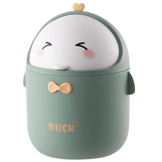 Longziming - Mini Trash Can, Small Trash Can, 1X Table Trash Can with Lid, Small Bathroom Trash Can, for Bathroom, Kitchen, Office, Portable Cute