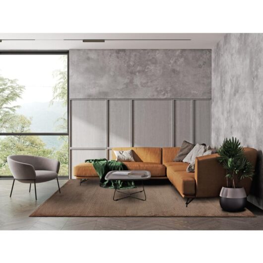 Lord Of Rugs - Kuza Plain Stripe Soft Silky Velvety Modern Rug in Terracotta 80 x 150 cm Small