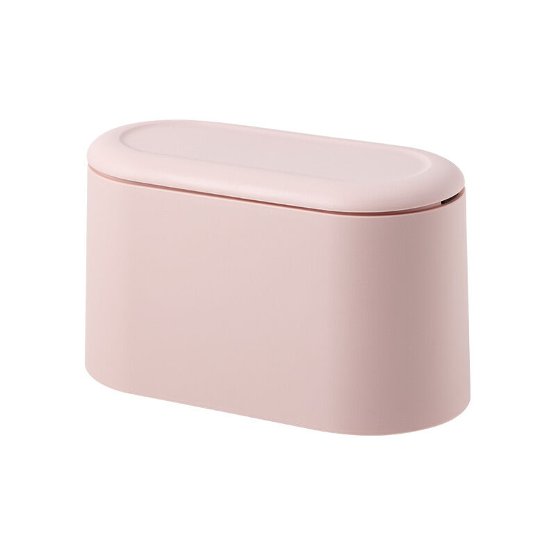 Mini trash can with lid, small trash can, desk trash can, mini countertop trash can, micro trash can, pink