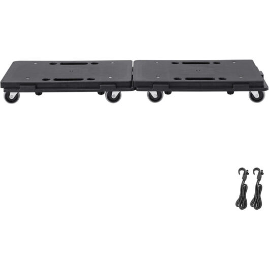 Mophorn - Furniture Dolly, 500 lbs Capacity Each, Portable Moving Rollers with 4 Heavy Duty Wheels, Small Flat Dolly Cart with Interlocking for Heavy