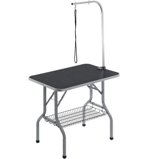 Mophorn - vevor Pet Grooming Table Arm with Clamp, 915 x 610mm Dog Grooming Station, Foldable Pets Grooming Stand for Medium and Small Dogs, Free No