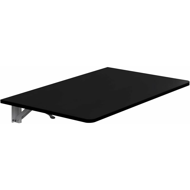 Niceme - Wall Mounted Desk, Folding Table on the Wall, Floating Drop-Leaf Desk for Study, Foldable Desk for Small Room (Black)