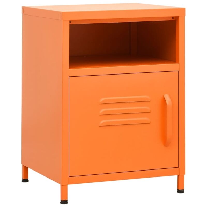 Nightstand Orange 35x35x51 cm Steel Vidaxl