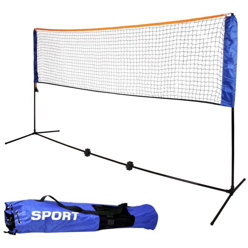 Oypla - Small 3m Adjustable Foldable Badminton Tennis Volleyball Net