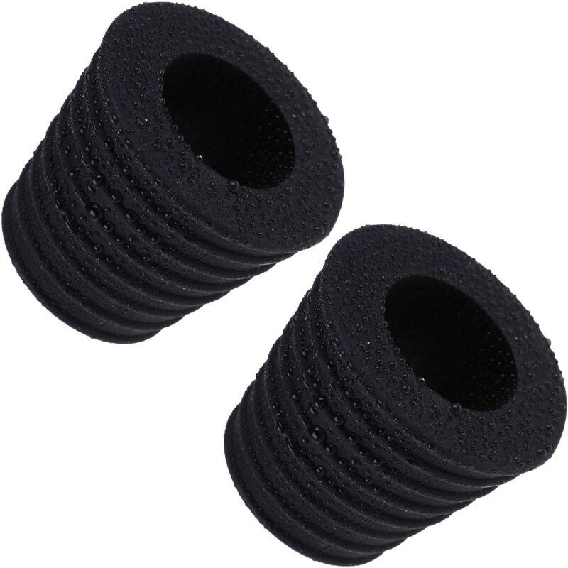 Pack of 2 3.8 cm umbrella wedges, patio table cones with 50-69 mm opening hole (2, black)