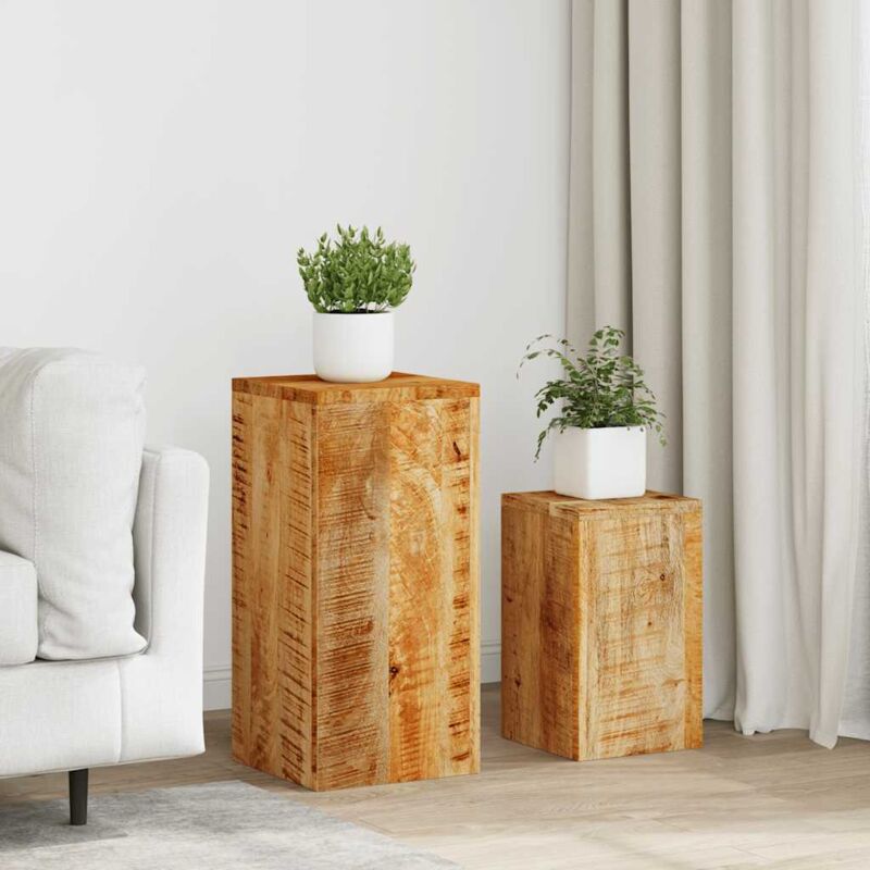 Plant Stands 2 pcs Solid Mango Wood Vidaxl