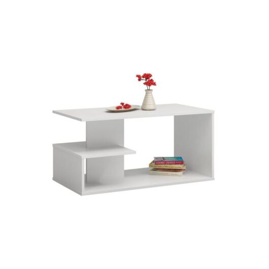 SORRENTE Contemporary coffee table living room/office with niches 91x51x40 Scandinavian style décor