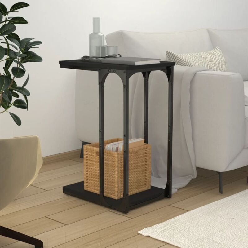 Side Table Black 40x30x60 cm Engineered Wood Vidaxl