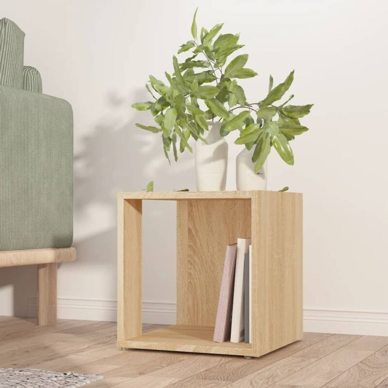 Side Table Sonoma Oak 33x33x34.5 cm Engineered Wood Vidaxl