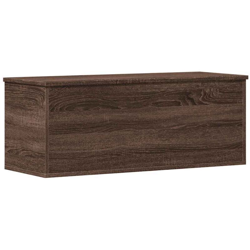 Storage Box Brown Oak 90x35x35 cm Engineered Wood Vidaxl