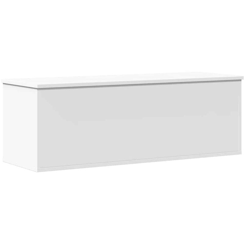 Storage Box White 102x35x35 cm Engineered Wood Vidaxl