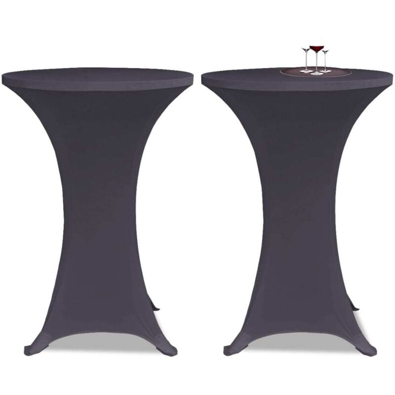 Stretch Table Cover 2 pcs 60 cm Anthracite vidaXL