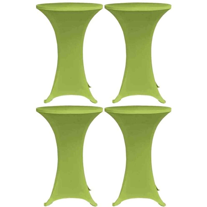 Stretch Table Cover 4 pcs 60 cm Green Vidaxl
