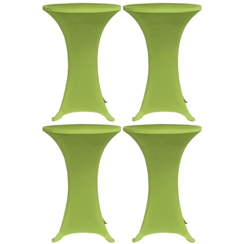 Stretch Table Cover 4 pcs 80 cm Green Vidaxl