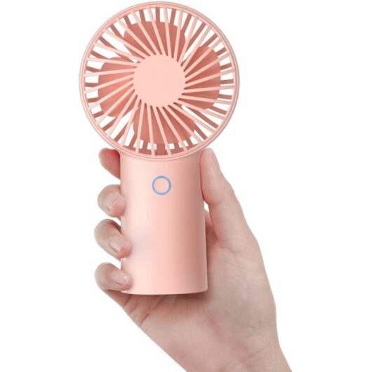 Tinor - 4000mAh Handheld Fan, Mini Portable Fan, Small usb Rechargeable Fan Battery Operated Personal Fan with 3 Speeds-Pink