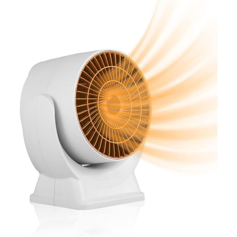 Tinor - 800W Mini Heater, Energy Saving Mini Fan Heater with 3S Fast Heating, Quiet Economical Space Heater, Small Space Heater with Thermostat for