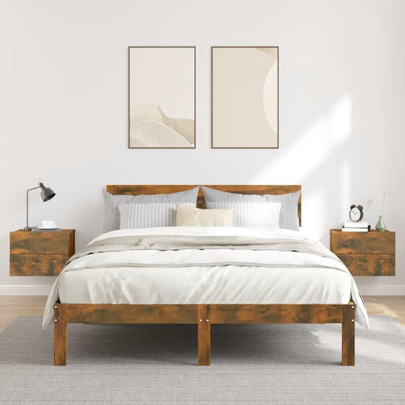 Vidaxl - Bedside Cabinets 2 pcs Smoked Oak 40x30x30 cm Engineered Wood