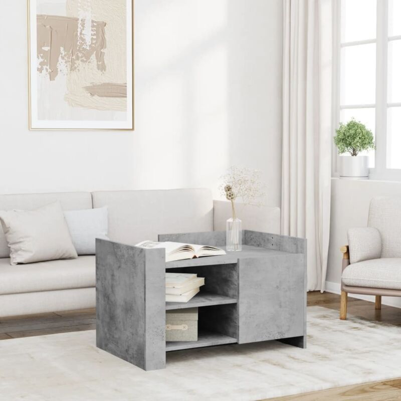 Vidaxl - Coffee Table Concrete Grey 80x50x50 cm Engineered Wood