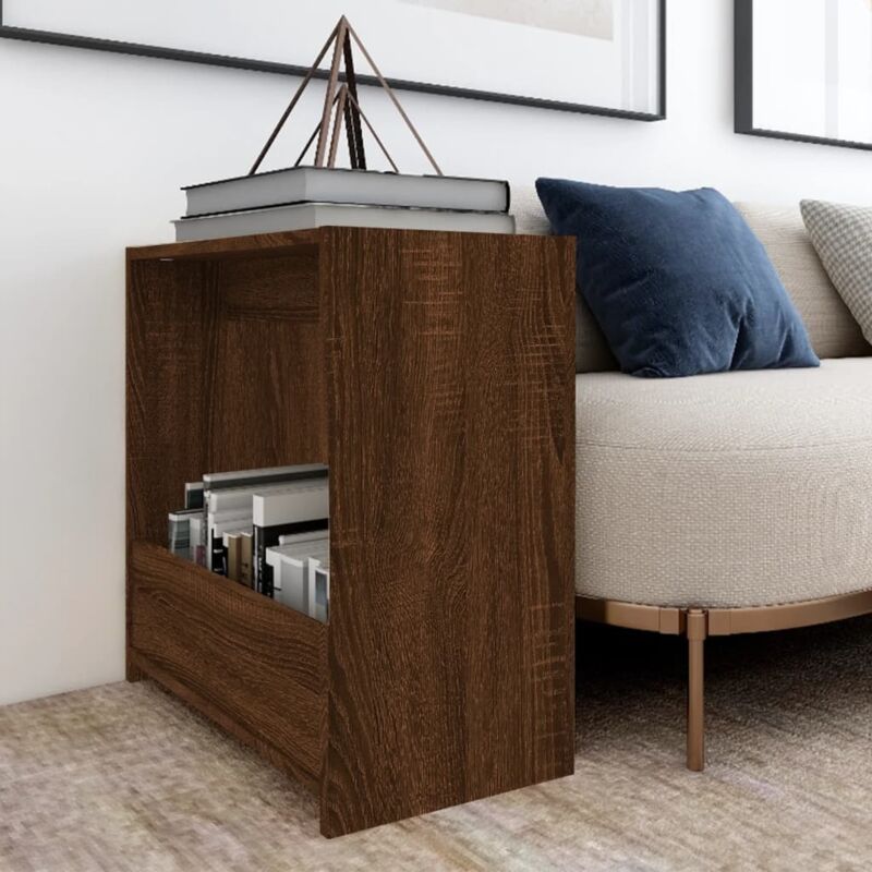 Vidaxl - Side Table Brown Oak 50x26x50 cm Engineered Wood